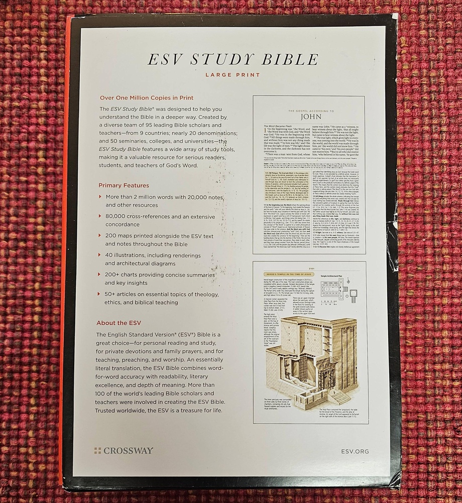 New! ESV Study Bible Large Print Hardcover Crossway T Desmond Alexander English - Picture 4 of 7